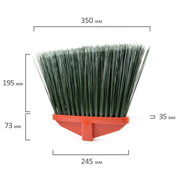 Метла синтетическая плоская ГАРДЕНА LUX, без черенка, еврорезьба, пластик