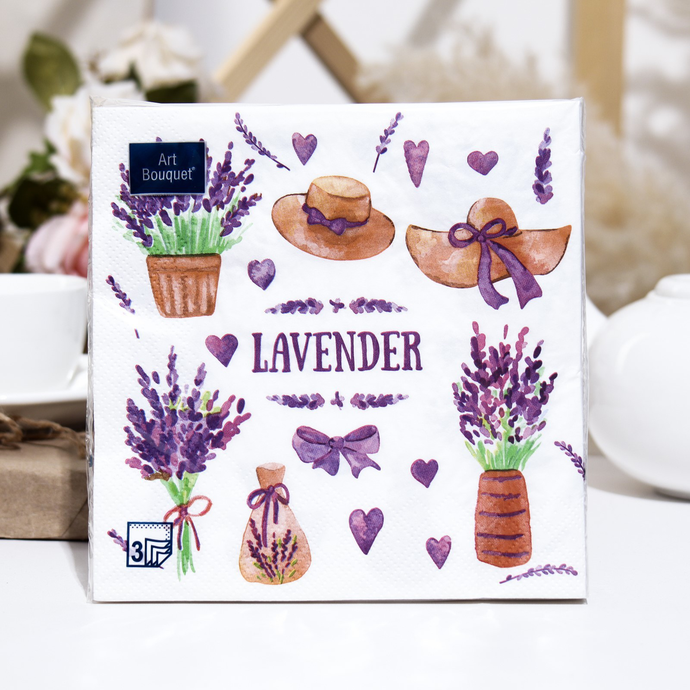 Салфетки Art Bouquet  "Прованс" 33х33 , 3 слоя .20л/вл.12