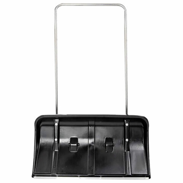 Лопата снегоуборочная (скрепер) на колесах, пластиковая, 82х45 см, высота 120 см, металлическая ручк