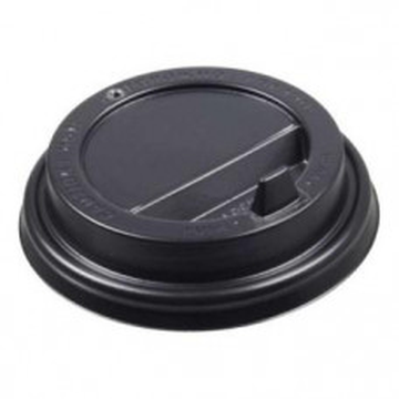 Крышка 90 мм для гор. напит. с клапаном ЧЕРНАЯ ПП (2000) К*100