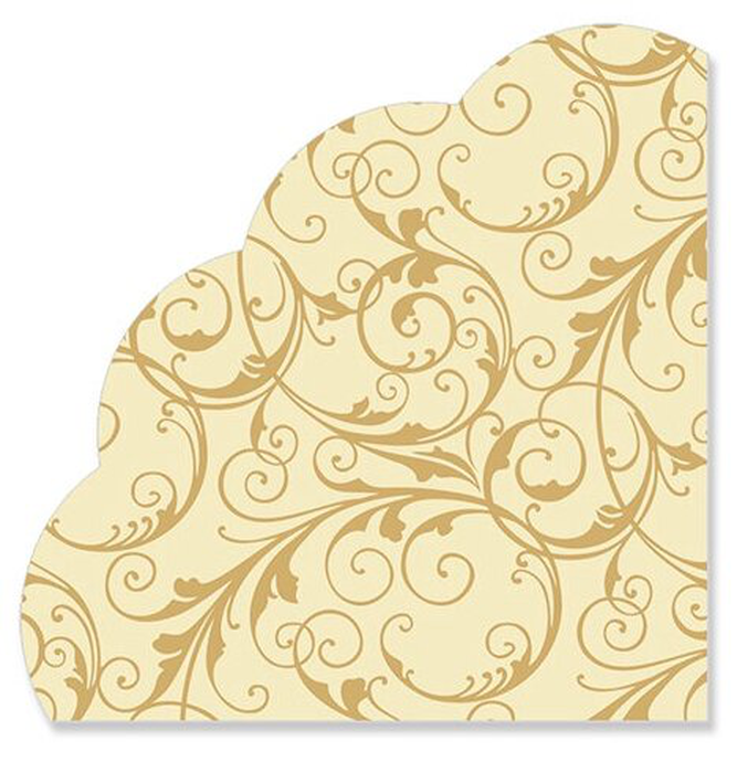 Салфетки Art Bouquet RONDO  "Очарование на кремовом" 3 сл.12л/вл.15