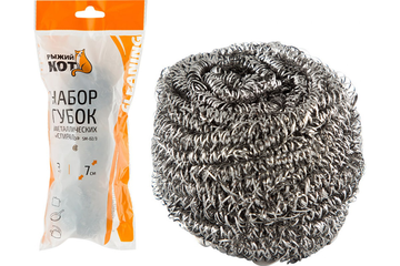 Губка метал. спираль SM-02/3 3 шт.