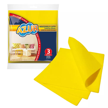 Салфетка  Домашняя AZUR 3шт. (30х35 см)вискоза